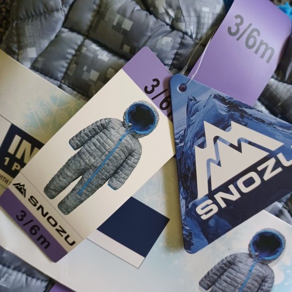 NWT Snozu Infant's Snowsuit Size 3/6M Grey Color Zipper Closure Outerwear Jacket - Picture 8 of 11